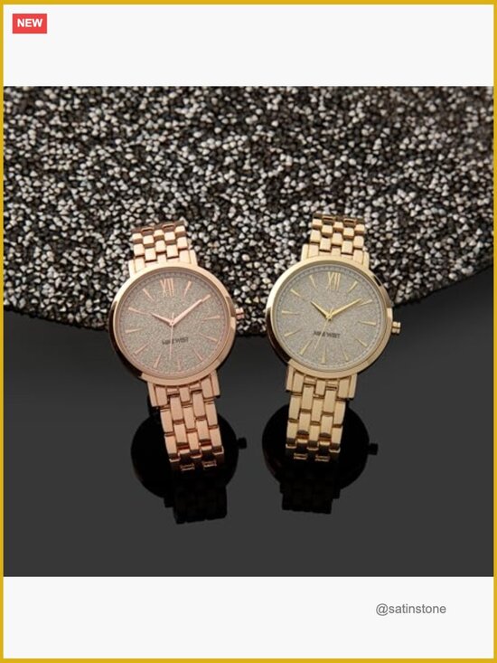 Women\'s Rose Gold-Tone Bracelet Watch with Glitter Dial and Mineral Crystal Lens main image 6